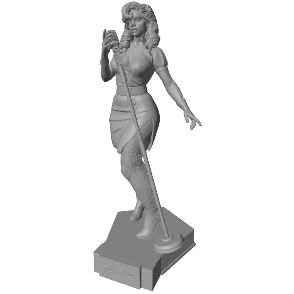 1/24 Blonde Pin-up with Whip and Fishnet Stockings, Resin Model Figure Kit, Unassembled and Unpainted