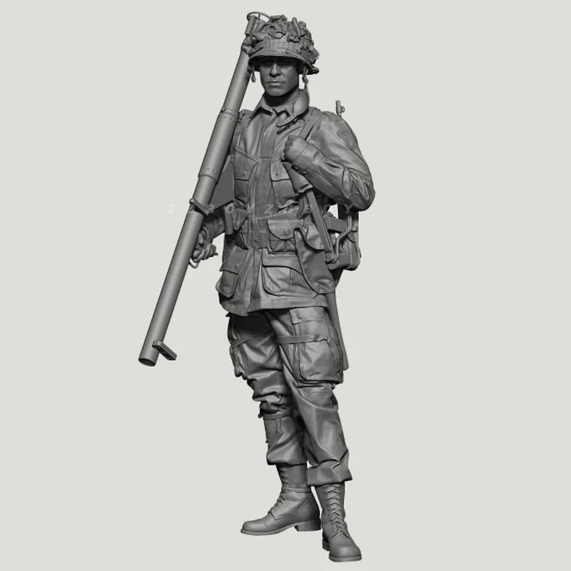 1/35 WWI Infantry Advancing with Rifles, 3 Figures, Resin Model Figure Kit, Unassembled and Unpainted