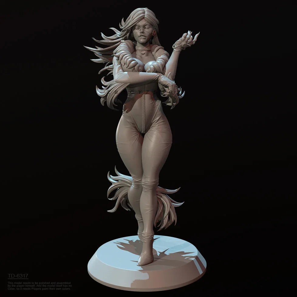 75mm Fantasy Female Dragon, Resin Model Figure Kit, Unassembled and Unpainted