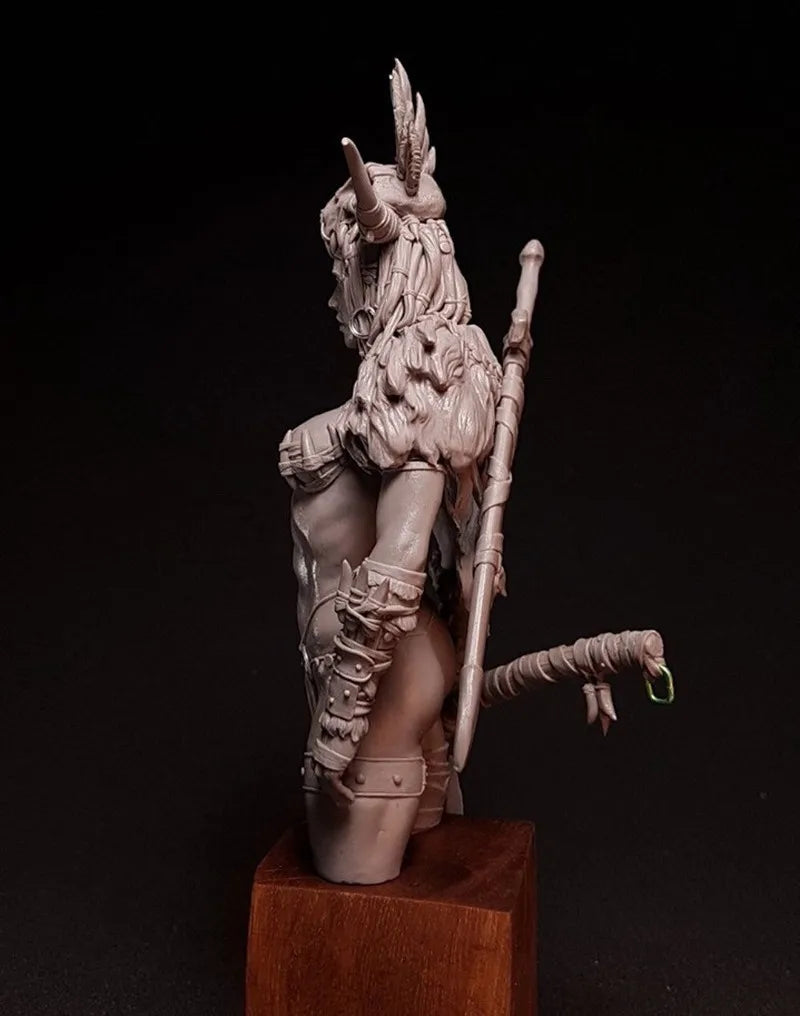 1/12 Tribal Warrior, Resin Model Figure Kit, Fantasy Theme, Unassembled and Unpainted