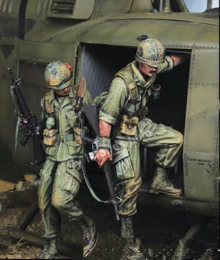 1/35 WWII US Infantry, 5 Figures, Resin Model Figure Kit, Unassembled and Unpainted
