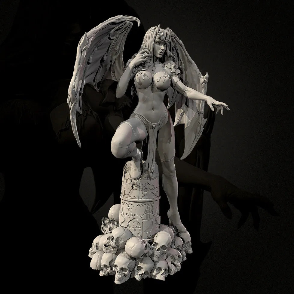 95mm Winged Demon Angel, Resin Model Figure Kit, Unassembled and Unpainted