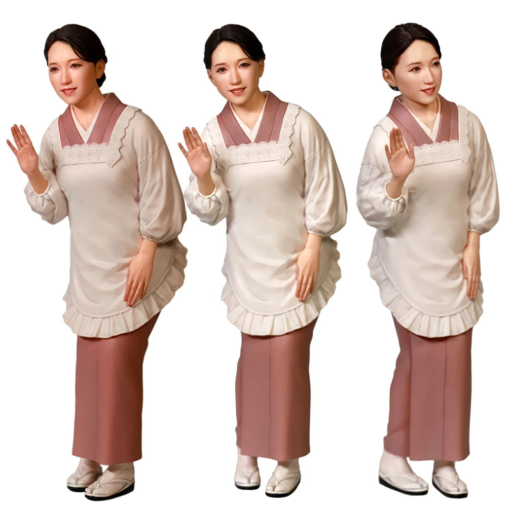 1/10 Japanese Girl in Kappogi, Resin Model Figure Kit, Anime Theme, Unassembled and Unpainted
