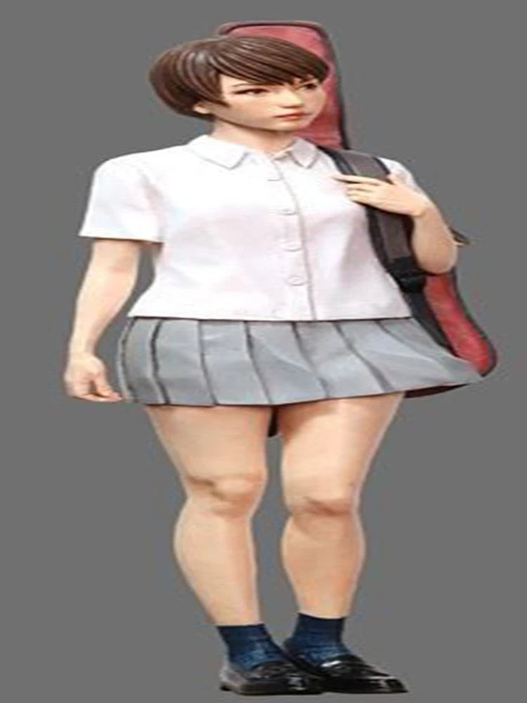 80mm Schoolgirl Musician, Resin Model Figure Kit, Anime Theme, Unassembled and Unpainted