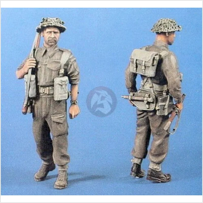 1/35 WWII British Infantry Soldier, 2 Figures, Resin Model Figure Kit, Unassembled and Unpainted