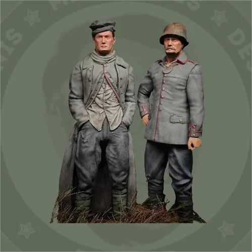 1/35 Modern Tactical Soldiers Standing Ready, 2 Figures, Resin Model Figure Kit, Unassembled and Unpainted