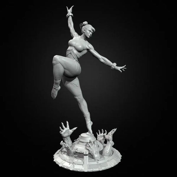 50mm Female Fighter, Resin Model Figure Kit, Unassembled and Unpainted