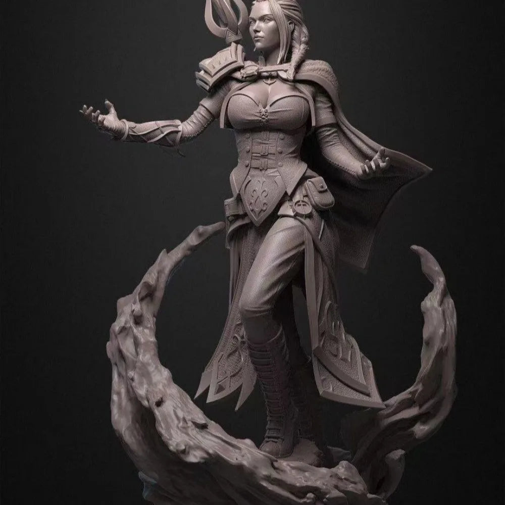 1/10 Female Character, Resin Model Figure Kit, Fantasy Theme, Unassembled and Unpainted
