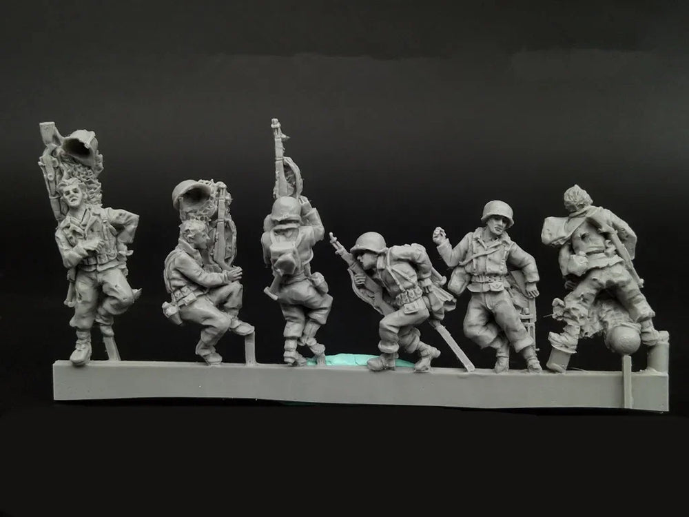 1/72 Modern US Army Soldiers, 6 Figures, Resin Model Figure Kit, Unassembled and Unpainted
