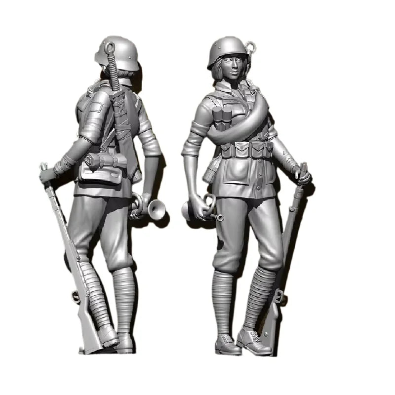 1/35 WWI German Horn Operator, 4 Figures, Resin Model Figure Kit, Unassembled and Unpainted