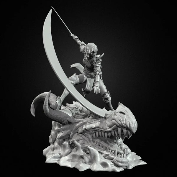 80mm Winged Demon Warrior, Resin Model Figure Kit, Fantasy Theme, Unassembled and Unpainted