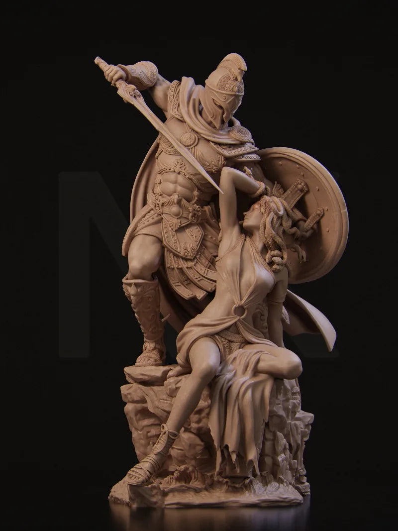 1/24 Ancient Greek Mythology Medusa & Perseus, 2 Figures, Resin Model Figure Kit, Unassembled and Unpainted