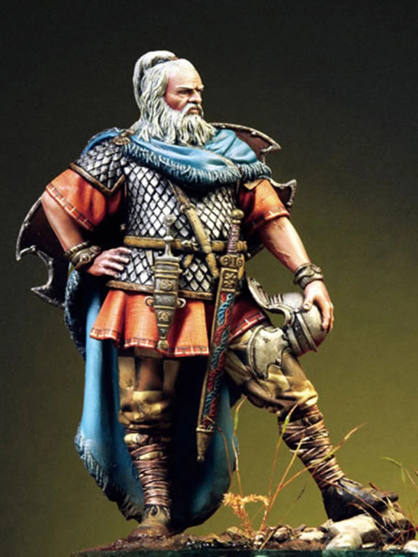 75mm Ancient Marcomannic Warrior, Resin Model Figure Kit, Unassembled and Unpainted