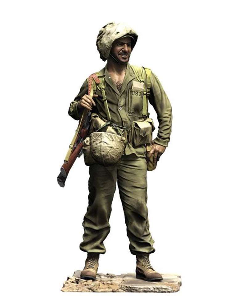 1/16 WWII US Marine, Resin Model Figure Kit, Unassembled and Unpainted