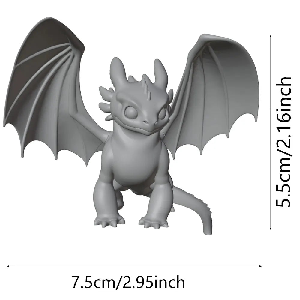 75mm Dragon with Spiraling Horns, Resin Model Figure Kit, Fantasy Theme, Unassembled and Unpainted