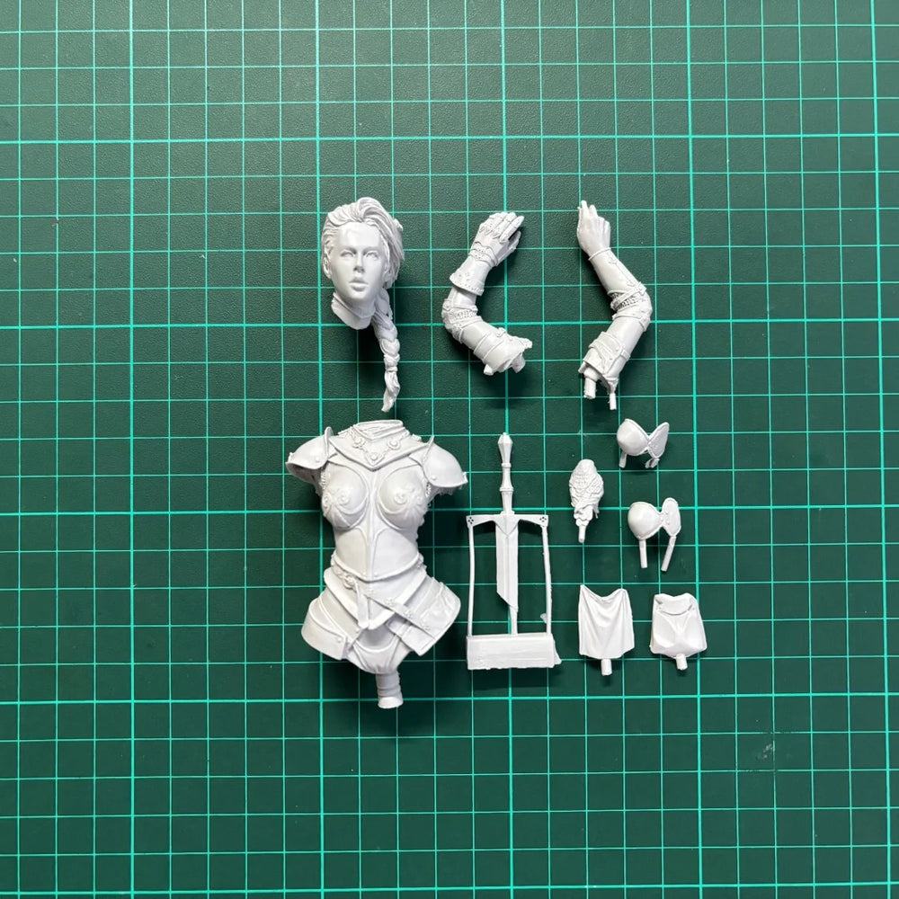1/10 Female Fantasy Warrior Isabel, Resin Model Figure Kit, Fantasy Theme, Unassembled and Unpainted