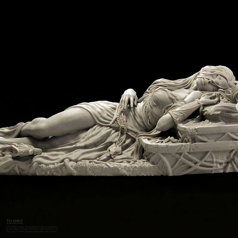90mm Fallen Princess Demon, 3 Figures, Resin Model Figure Kit, Fantasy Theme, Unassembled and Unpainted