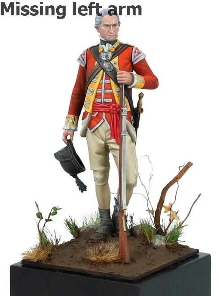 1/24 Napoleonic British Redcoat Officer, Resin Model Figure Kit, Unassembled and Unpainted