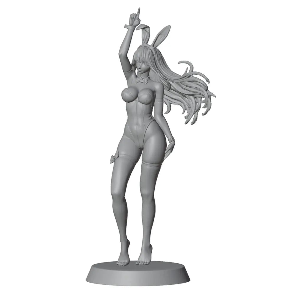 75mm Female Warrior with Staff, Resin Model Figure Kit, Unassembled and Unpainted