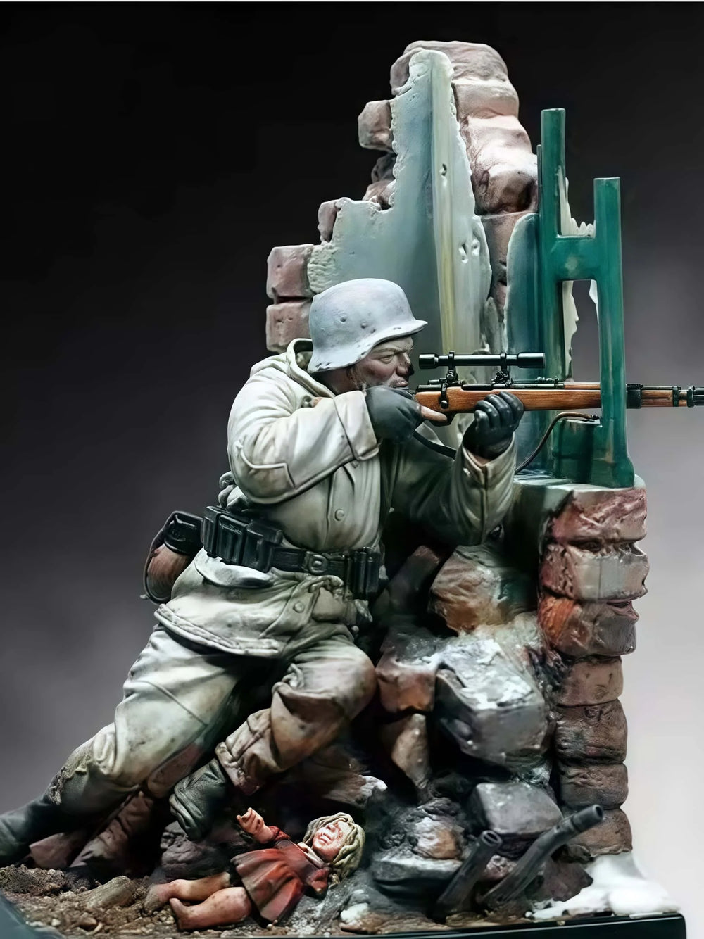 1/18 WWI Sniper, Resin Model Diorama Kit, Unassembled and Unpainted