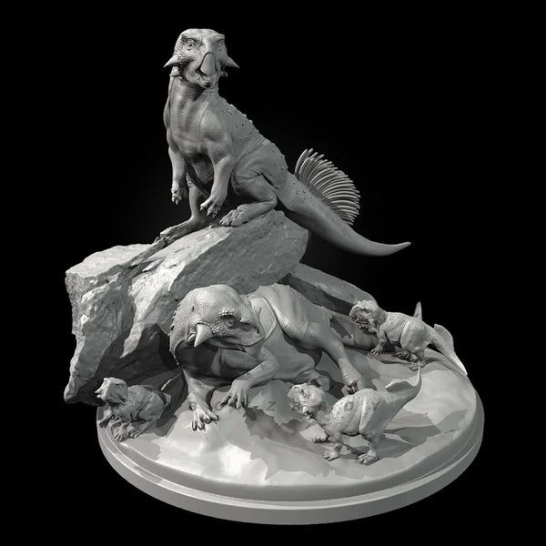 100mm Jurassic Prehistoric Creatures, 10 Figures, Resin Model Diorama Kit, Wildlife Theme, Unassembled and Unpainted