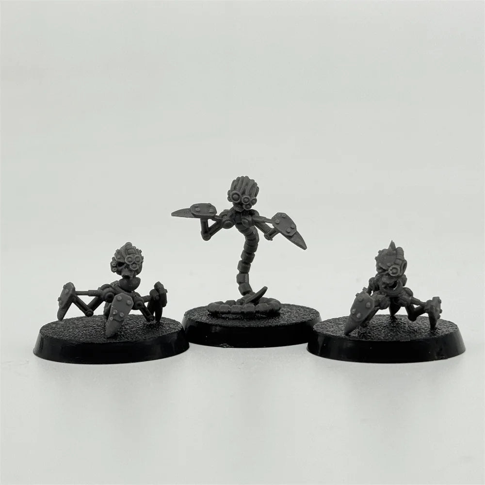 28mm Servo Bots, 25 Figures, Resin Model Figure Kit, Fantasy Theme, Unassembled and Unpainted