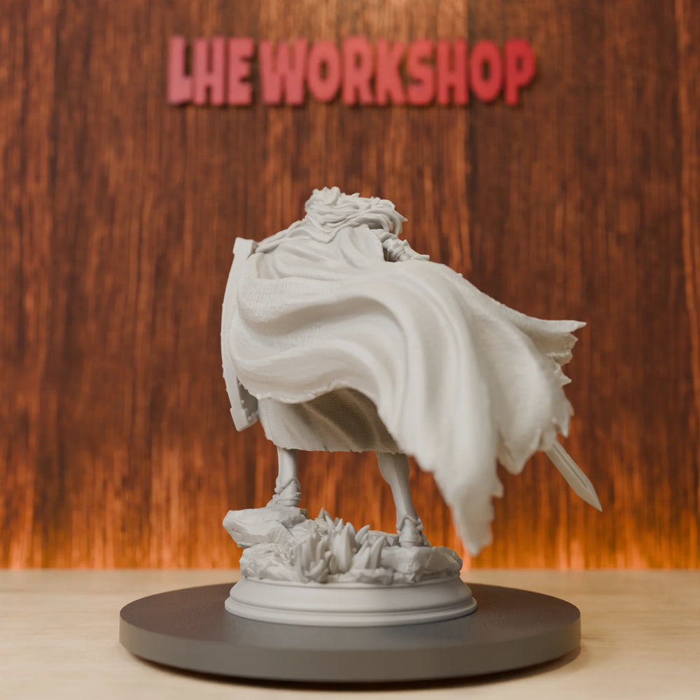 28mm Medieval Female Paladin, Resin Model Figure Kit, Unassembled and Unpainted