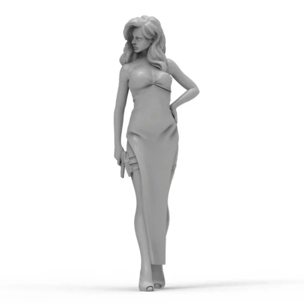 1/24 Modern Female Character, Resin Model Figure Kit, Unassembled and Unpainted