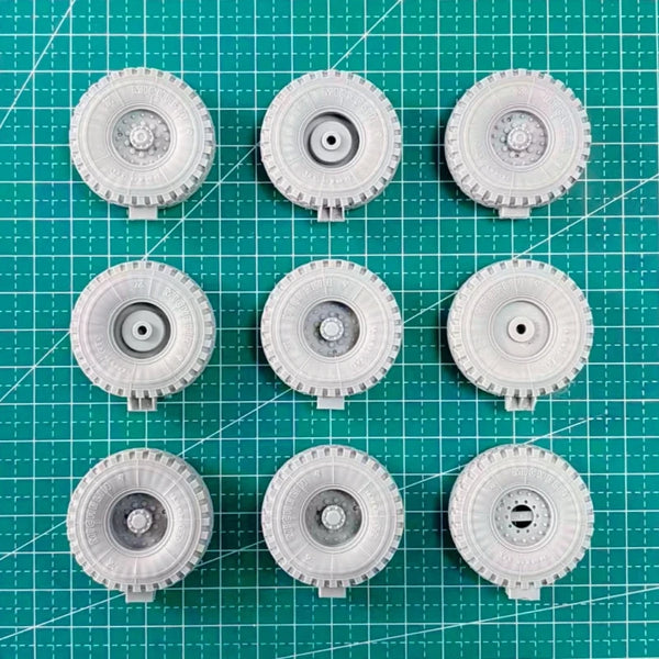 1/35 Modern US Military HEMTT Sagged Wheel Set, Resin Model Accessory Kit, Unpainted