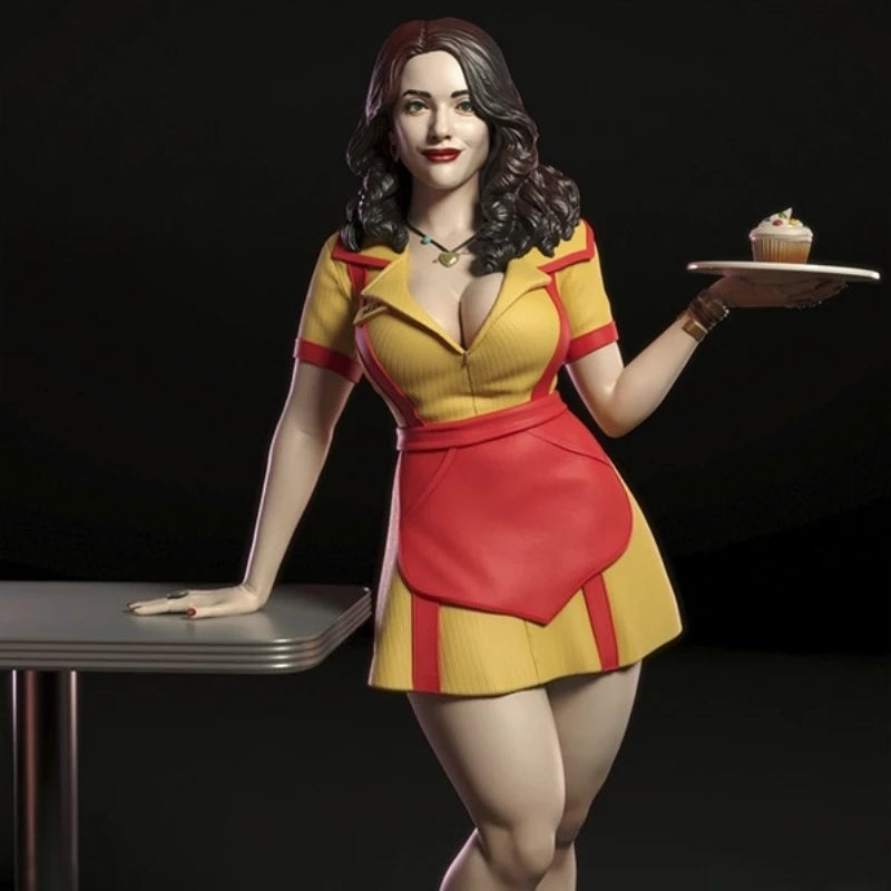 1/10 Waitress, Resin Model Figure Kit, Historical Theme, Unassembled and Unpainted