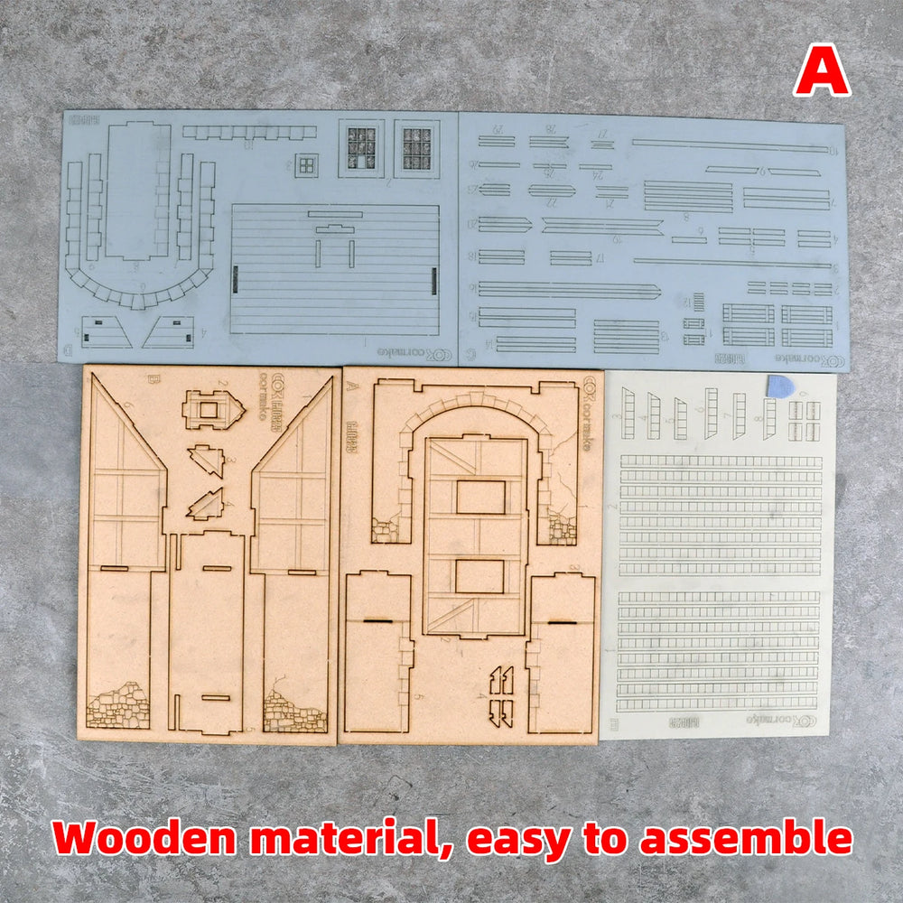 1/35 Medieval European Gatehouse, Resin Model Diorama Kit, Unassembled and Unpainted