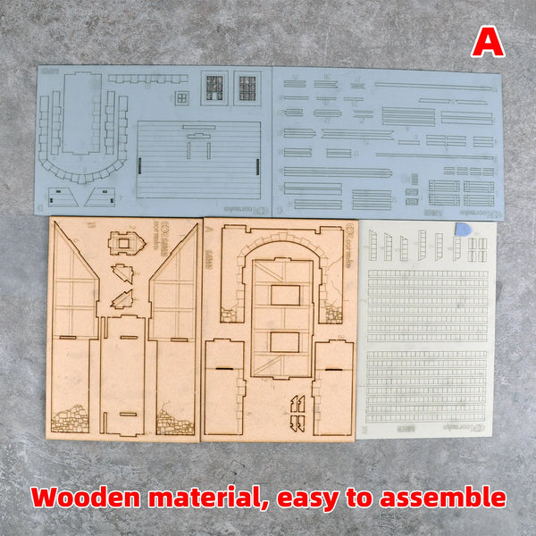 1/35 Medieval European Gatehouse, Resin Model Diorama Kit, Unassembled and Unpainted