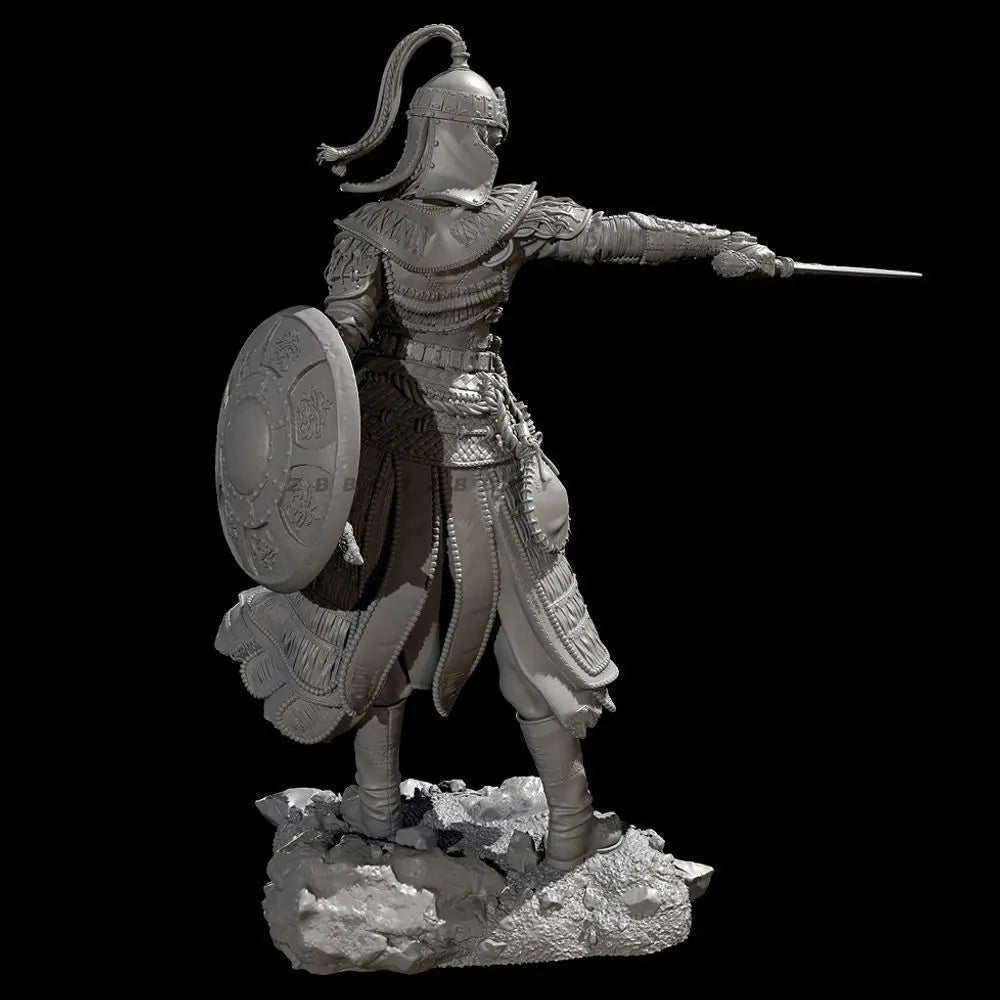 75mm Ancient Mongolian Female Warrior, Resin Model Figure Kit, Unassembled and Unpainted
