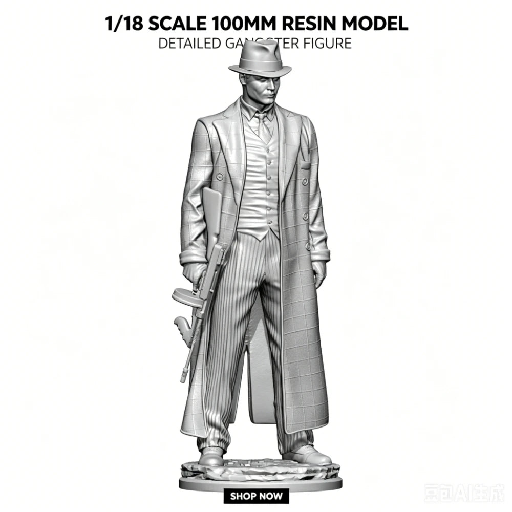 1/18 1920s Noir Detective, Resin Model Figure Kit, Historical Theme, Unassembled and Unpainted