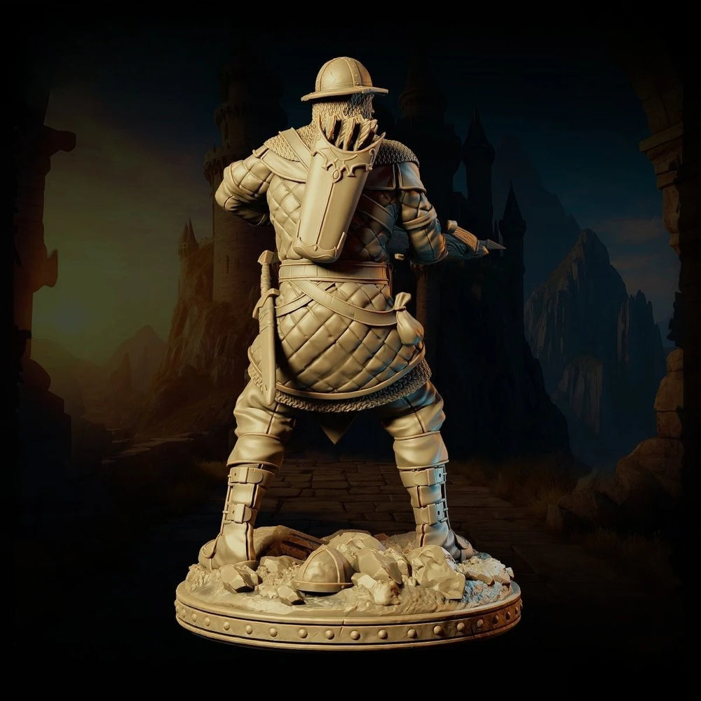 75mm Medieval Mercenary Warriors, 3 Figures, Resin Model Figure Kit, Unassembled and Unpainted