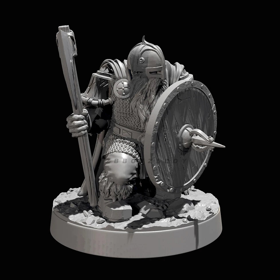 Medieval Warrior, 3 Figures, Resin Model Figure Kit, Fantasy Theme, Unassembled and Unpainted