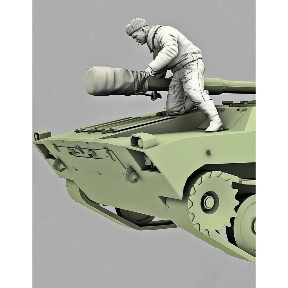 1/35 Cold War Soviet 2S1 Carnation Self-Propelled Gun, 2 Figures, Resin Model Vehicle Kit, Unassembled and Unpainted