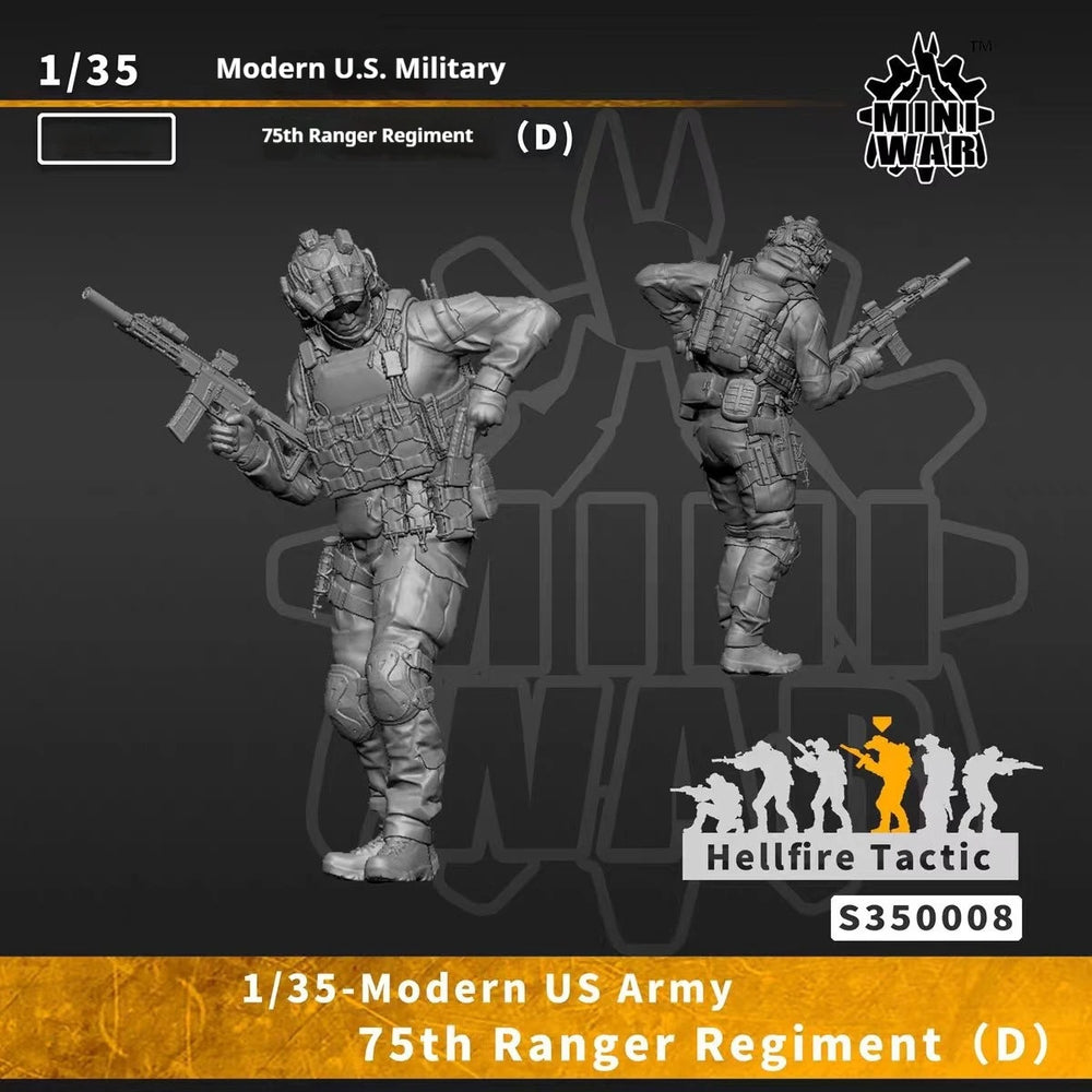 1/35 Modern U.S. 75th Rangers, 5 Figures, Resin Model Figure Kit, Unassembled and Unpainted