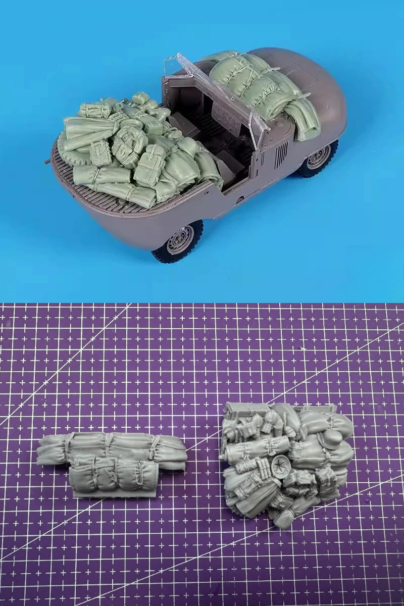 1/35 WWII Stacked Cargo, Resin Model Accessory Kit, Unpainted