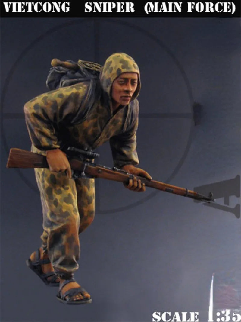 1/35 Vietnam War Vietcong Sniper, Resin Model Figure Kit, Unassembled and Unpainted