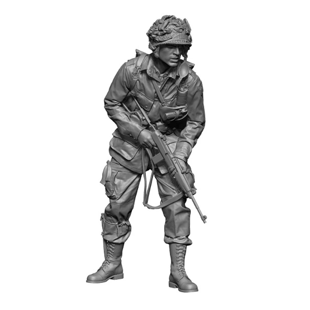 1/35 WWII US Paratrooper Rifleman, Resin Model Figure Kit, Unassembled and Unpainted