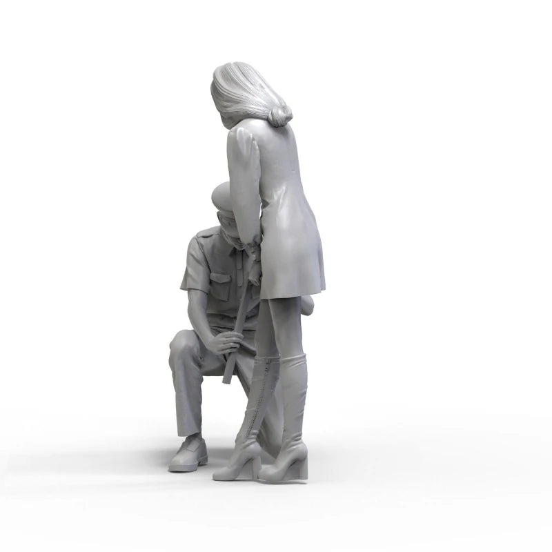 1/24 Modern Police Officer & Civilian, 5 Figures, Resin Model Figure Kit, Unassembled and Unpainted