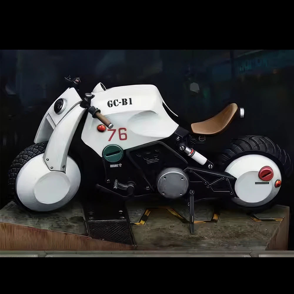 1/20 Futuristic Motorcycle, Resin Model Vehicle Kit, Sci-Fi Theme, Unassembled and Unpainted