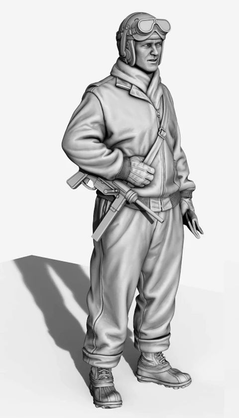 1/35 WWII German Paratroopers with Officer, 6 Figures, Resin Model Figure Kit, Unassembled and Unpainted