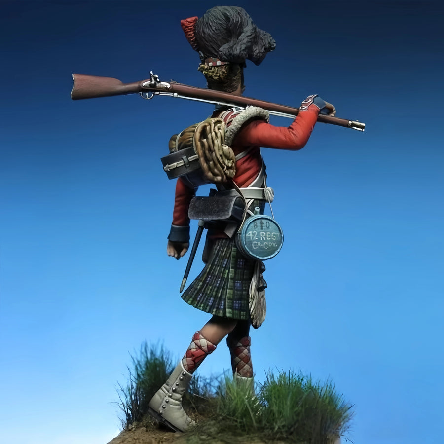 Napoleonic British Highland Regiment Soldier with Musket 1/32 Resin Figure Kit - resin model view 4