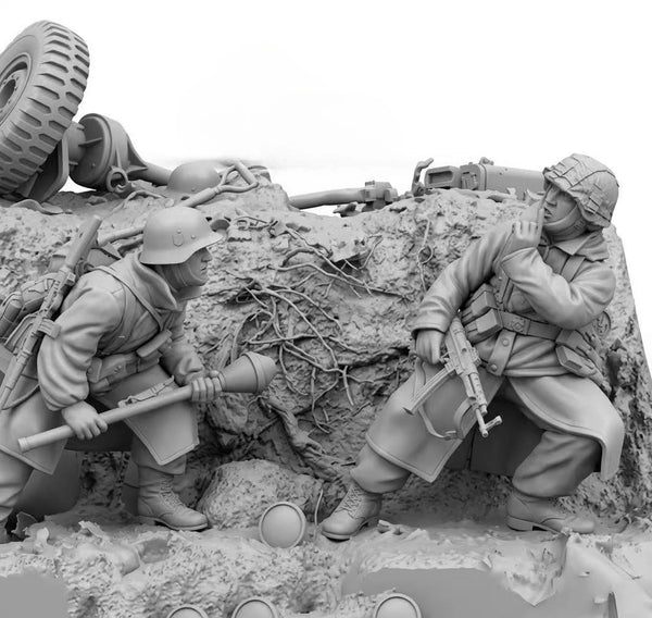1/35 Ancient Soldiers in Combat, 2 Figures, Resin Model Figure Kit, Unassembled and Unpainted