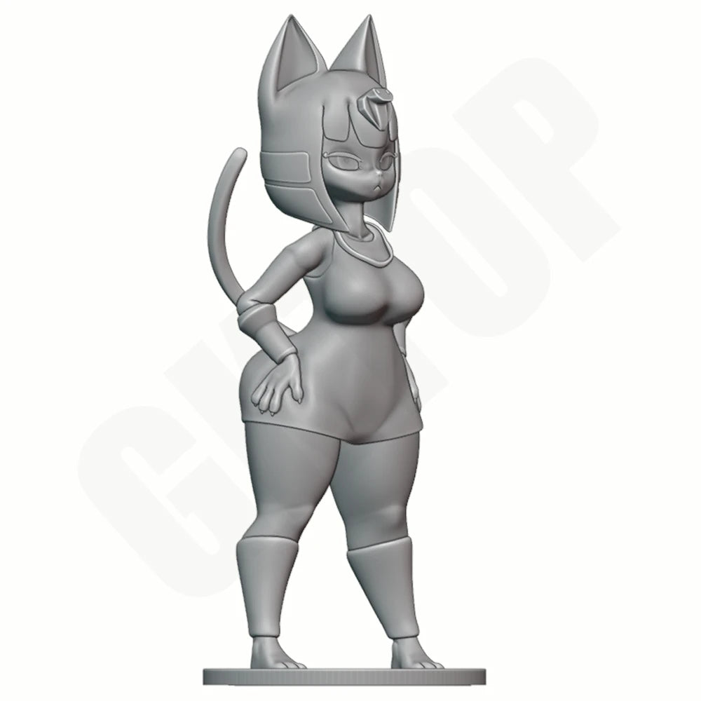1/24 Cyber Fox Girl, Resin Model Figure Kit, Fantasy Theme, Unassembled and Unpainted