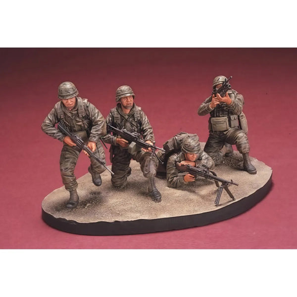 1/35 Modern U.S. Marine Corps Squad, 4 Figures, Resin Model Figure Kit, Unassembled and Unpainted