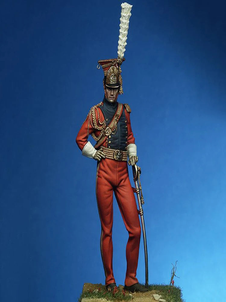 1/24 Ancient Warrior in Ceremonial Dress, Resin Model Figure Kit, Unassembled and Unpainted