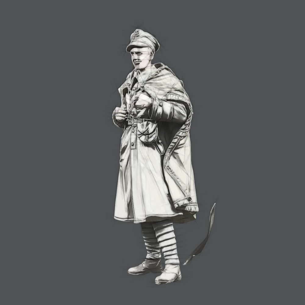1/35 WWI Polish Light Infantry, Resin Model Figure Kit, Unassembled and Unpainted
